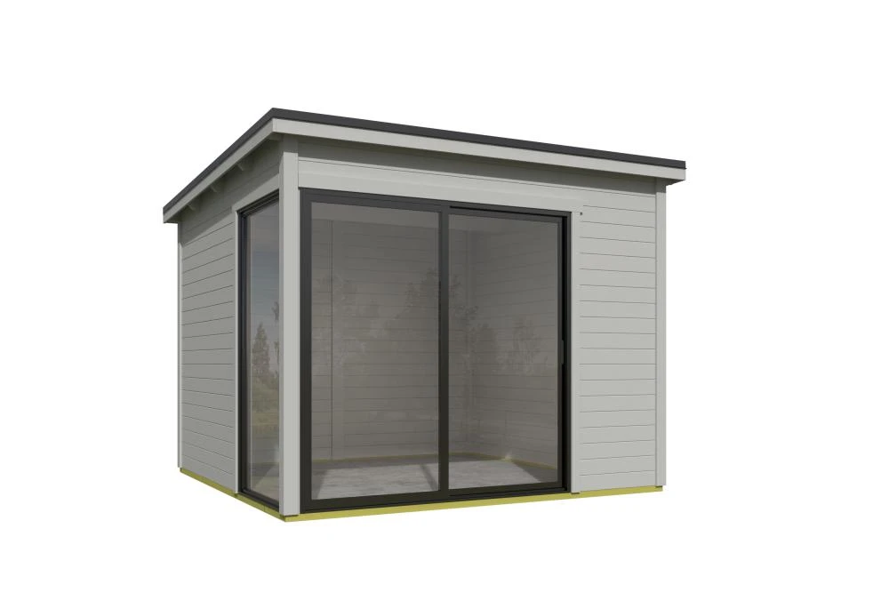 Outdoor Life Tuinhuis Julia 28 mm Vuren Platinum Grey 295 x 295 cm - Afbeelding 2